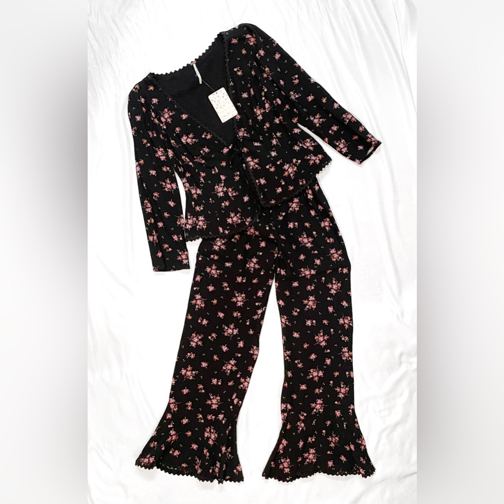 Free People El Paso Floral Top and Pant Set • NWT